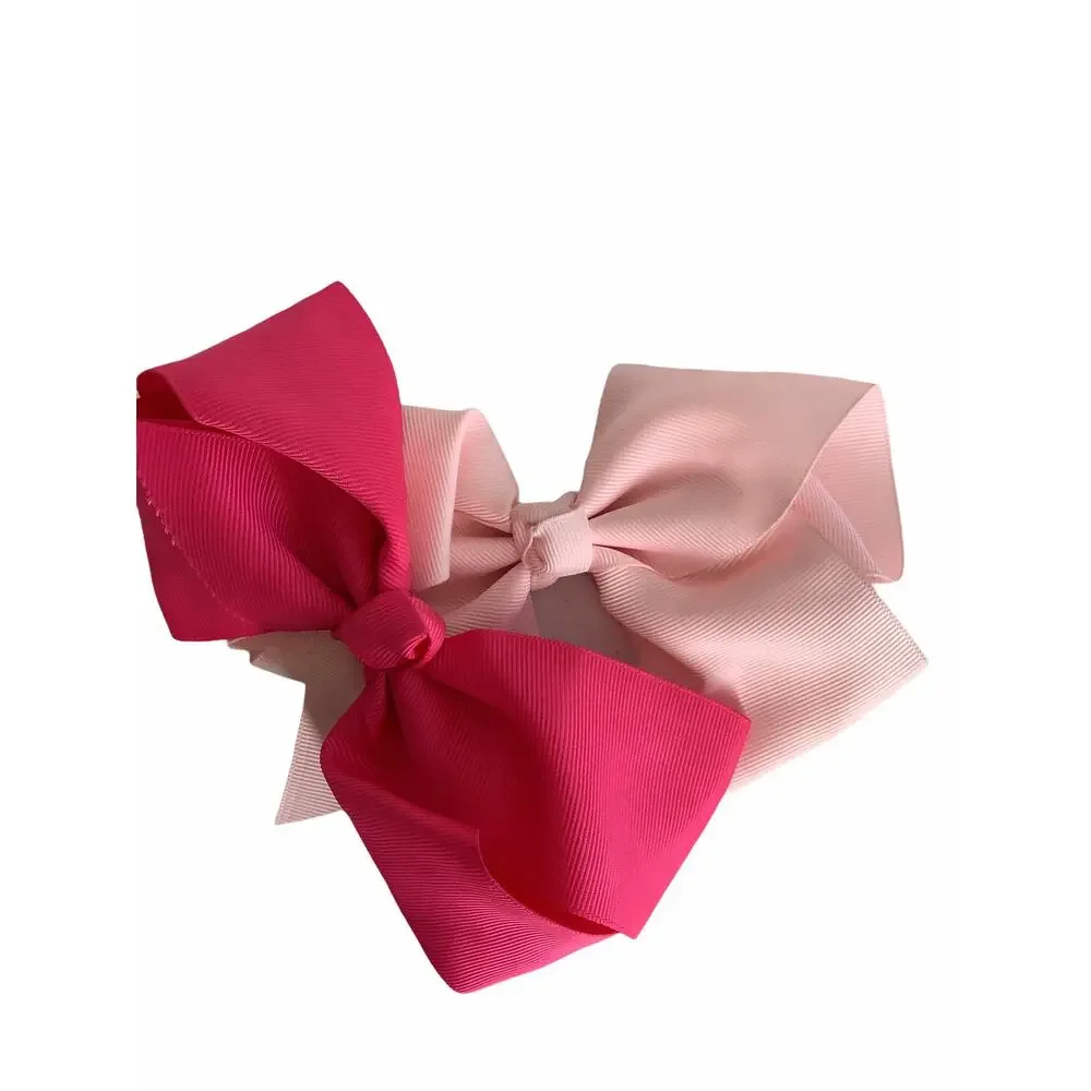 BUNDLE Girl’s Lot of 2 Two-Tone Pink Hair Bow Clips NEW